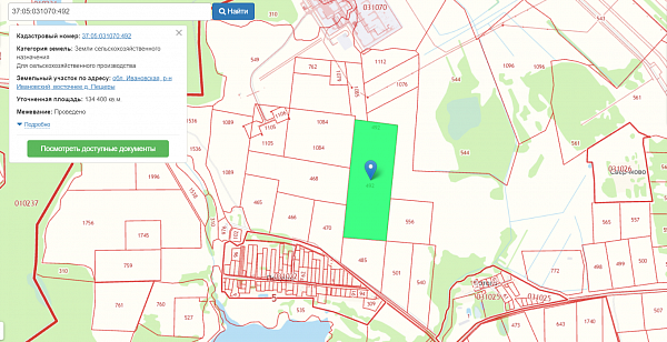 Кадастровая карта ивановский район ивановской области